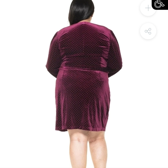 ALEXIA ADMORAMELIA WRAP DRESS - PLUS SIZE 3X - Picture 3 of 9